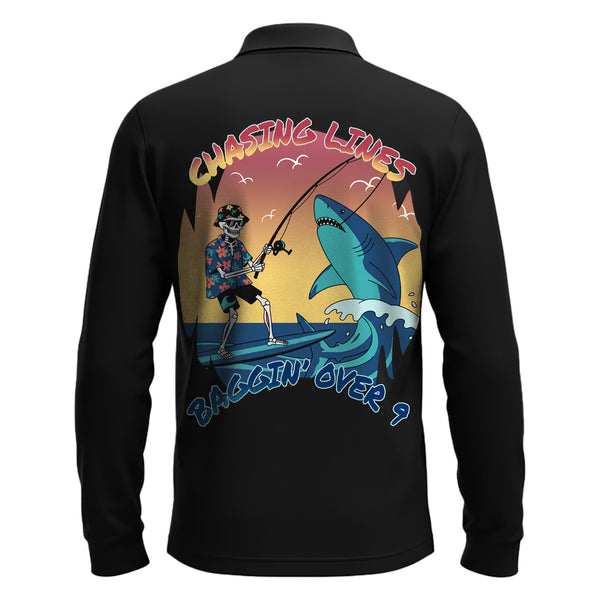 Baggin' over 9 Fishing Shirt - Black