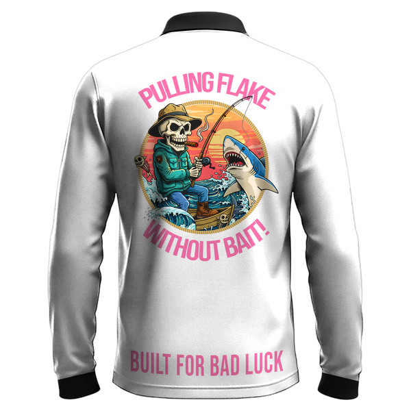 Built For Bad Luck Fishing Shirt - White